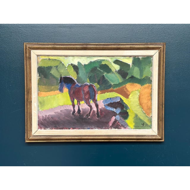 Harald Fredriksson, Häst II, 1950s, Oil Painting on Canvas, Framed For Sale - Image 8 of 18