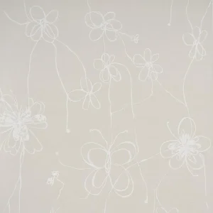 Sample - Schumacher x Hera Ford Come Back As A Flower Wallpaper in Light Neutral