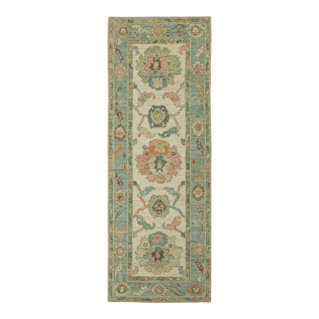 Turkish Oushak Rug 2'3" x 6'2" #20219 For Sale