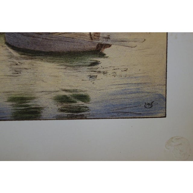 R.A. Ulmann, Sadness on the Sea, 1897, Original Lithograph For Sale - Image 3 of 5