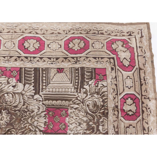 Antique Ukrainian Bessarabian Botanical Rug For Sale - Image 14 of 14