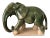 20th Century Asian Terra Cotta Green Glazed Elephant For Sale