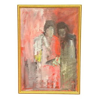 Ingvar Jigrud, The Two, 1960s, Oil on Canvas For Sale