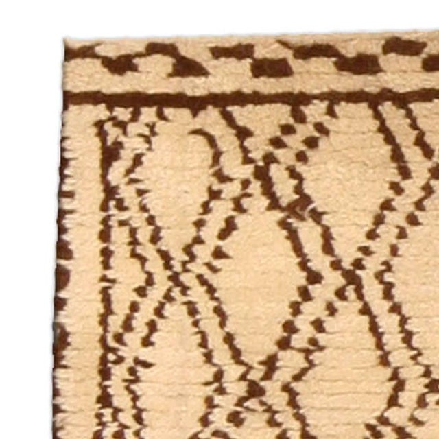 Early 21st Century Modern 1790 Moroccan Rug in Beige and Brown by Doris Leslie Blau For Sale - Image 5 of 7
