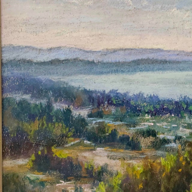 This original pastel landscape by California artist Ann Thiermann captures a sweeping view across Monterey Bay, one of the...
