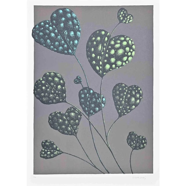 Renzo Margonari, Fioritura del Tuttocuore, Lithograph, 1976 For Sale