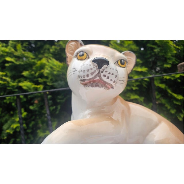 Vintage Porcelain Lion Figurine, 1960s For Sale - Image 3 of 10