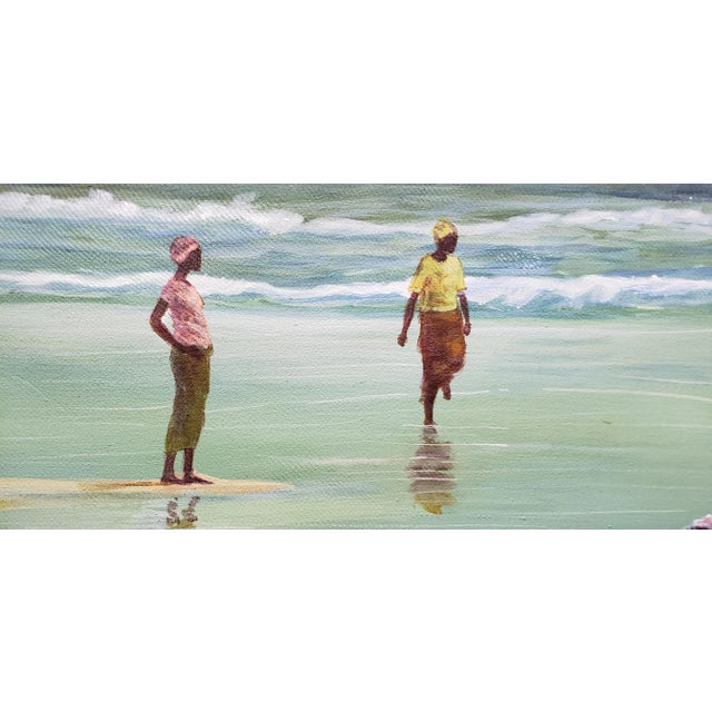 Kofi Sarfo (Ghana, West Africa) "Helping Hand" Original Acrylic on Canvas C.2014 For Sale In San Francisco - Image 6 of 10