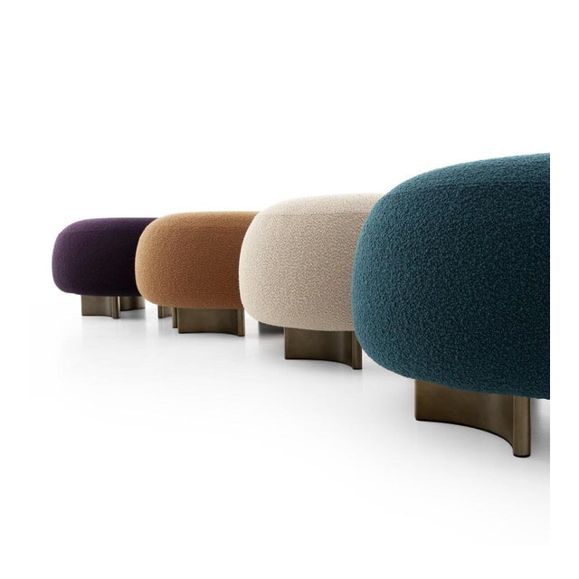 Contemporary Punto E Virgola Bouclé Wool Pouf by Morica Design For Sale - Image 3 of 6