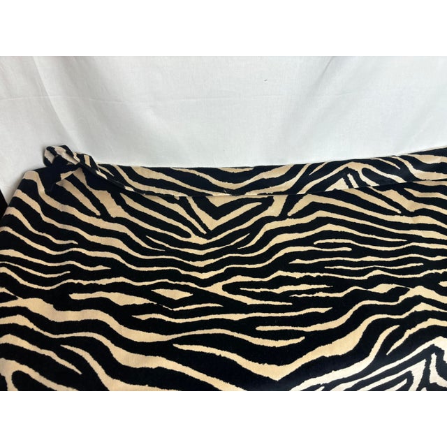 Clarence House Italian Silk Velvet Zebra Textile For Sale In Chicago - Image 6 of 8