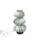 "Medusa" metal table lamp The lamp body is made of white lacquer with wavy metal strips, on a black lacquered circular...