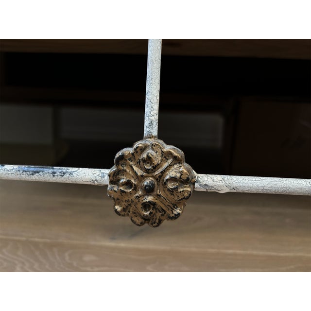 Antique Victorian or Edwardian Style Iron Bed Frame, Late 1800's - Early 1900's For Sale - Image 11 of 13