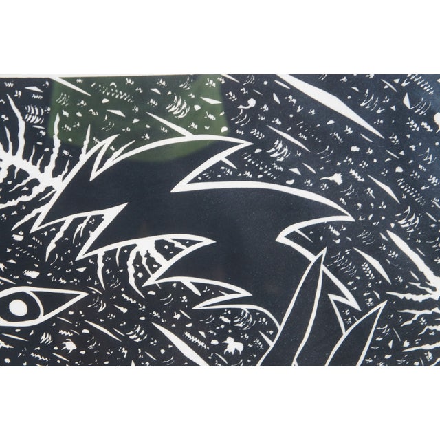 1990s James Surls 'He He He' Expressionist Linocut Print Printers Proof Modernism 56" For Sale - Image 11 of 15