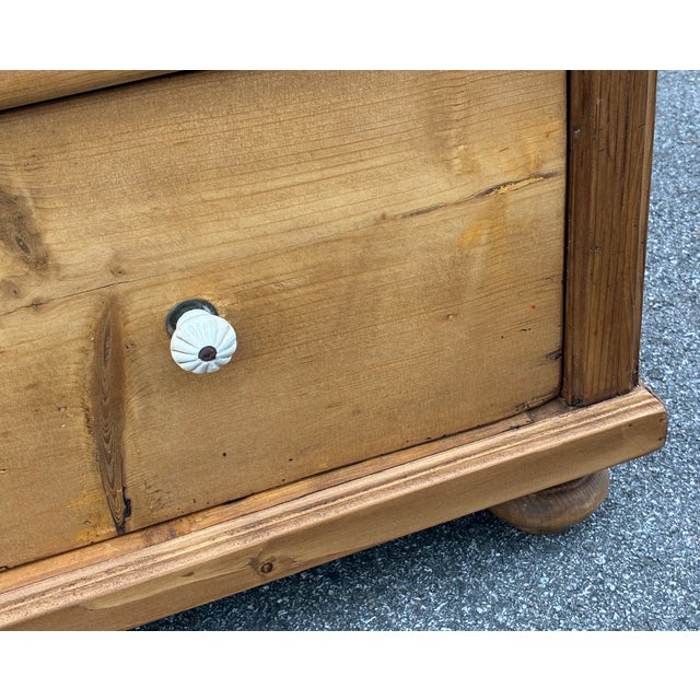 Pine Central European Chest of Three Drawers For Sale - Image 13 of 15
