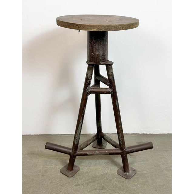 Wood Industrial Workshop Stool, 1960s For Sale - Image 7 of 18