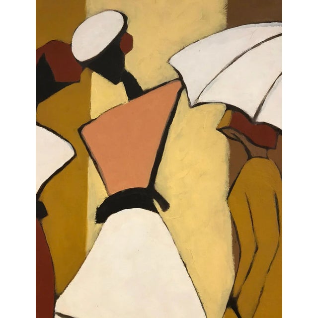 1990s Gilbert Pauli, The Umbrella, Oil on Canvas, 1995 For Sale - Image 5 of 7