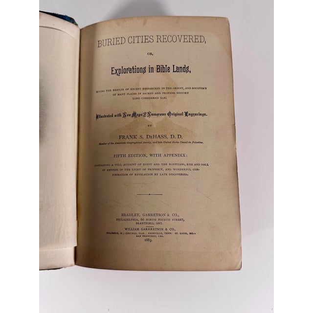 Paper Buried Cities Recovered, Explorations in Bible Lands by Frank S. DeHass c.1883 For Sale - Image 7 of 18