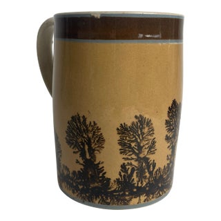 19th Century English Mocha Ware Seaweed Dendritic Mug For Sale