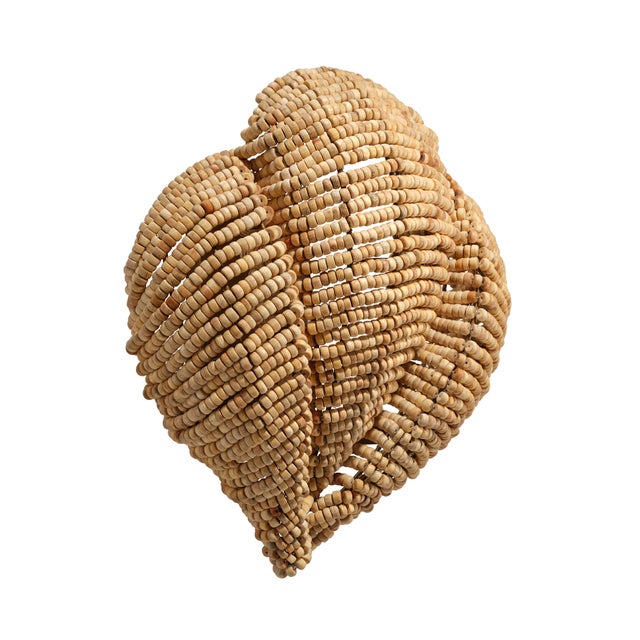 Jamie Young Anguilla Wall Sconce in Natural Wood Beads For Sale In Los Angeles - Image 6 of 10