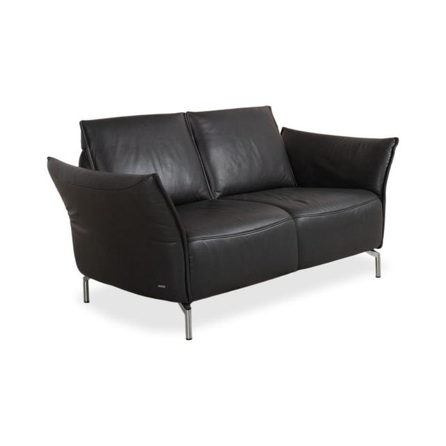 Modern Vanda 2-Seater Sofa in Anthracite Leather from Koinor For Sale - Image 3 of 16