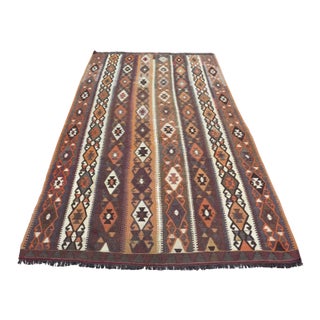 1960's Nomadic Kilim Rug -74"x124" For Sale