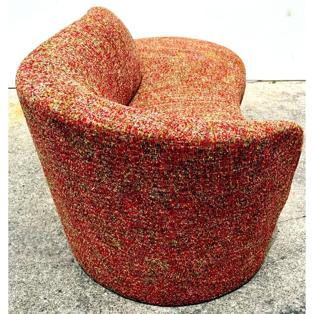 Weiman Furniture Company Post Modern Serpentine Cloud Sofa, in Boucle For Sale - Image 15 of 15