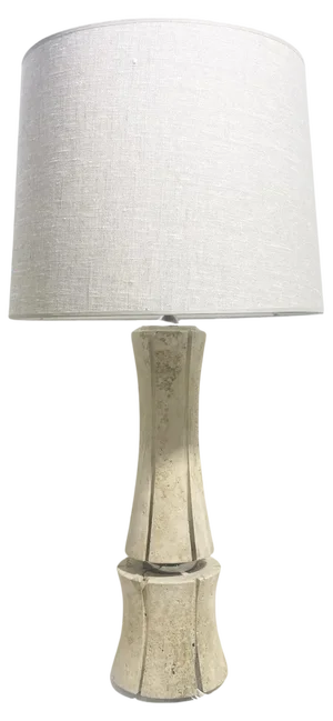 Mid-Century Modern Travertin Table Lamp