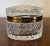 French Diamond Cut Crystal Oval Hinged Glass Box For Sale - Image 14 of 17