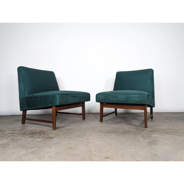 For sale is an exquisite Pair of Slipper Chairs by the renowned designer Edward Wormley for Dunbar, circa 1950s. These...