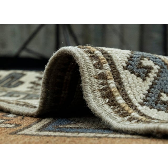 Brown Turkish Vintage Rug 4' x 5'3" #16082 For Sale - Image 8 of 8