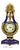 Marie Antoinette Cobalt Blue Porcelain Mantel Clock, 1970s For Sale