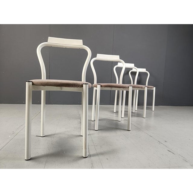 Vintage Dining Chairs attributed to Calligaris, 1980s, Set of 4 For Sale - Image 6 of 13