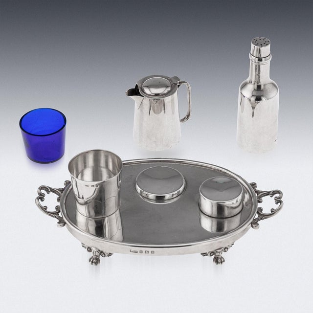 20th Century English Silver Novelty Condiment Set from W.H Haseler, 1929, Set of 4 For Sale - Image 10 of 16