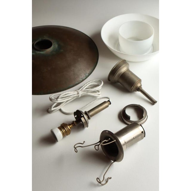 Scandinavian Modern 4/4 Pendant Light in Copper and Glass by Poul Henningsen for Louis Poulsen, 1930s For Sale - Image 13 of 17