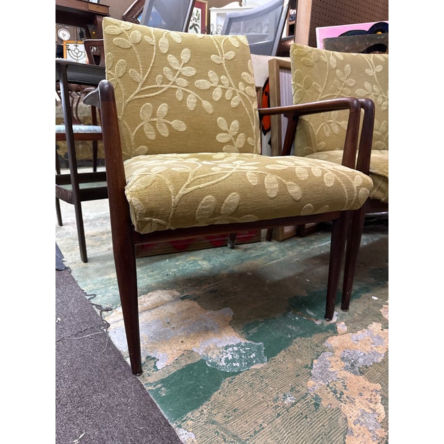 Wood 1950s Danish Modern Larsen Sculptural Lounge Chair Pair For Sale - Image 7 of 8
