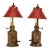 Pair of Lampe Pigeon Electrified Antique "Lampe Pigeon" French Oil Lamps For Sale