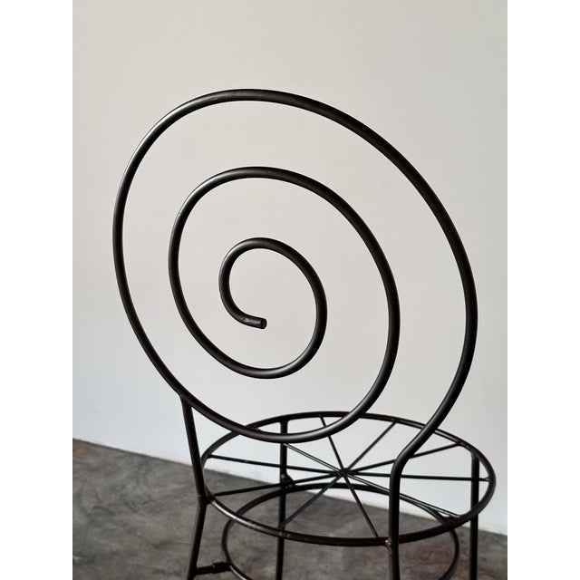 Spiral Iron Chairs in the Style of Luigi Serafini for Sawaya & Moroni, 1980s, Set of 6 For Sale - Image 16 of 18