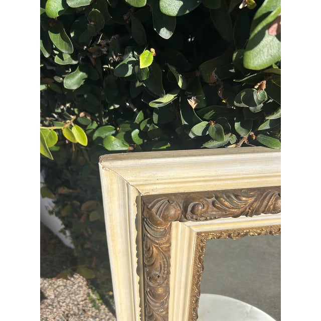Vintage Wood & Gilt Framed Mirror For Sale - Image 9 of 10