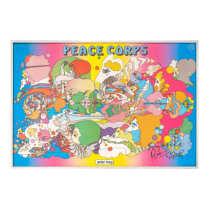 Peter Max "Peace Corps" Lithograph Poster, C. 1970
