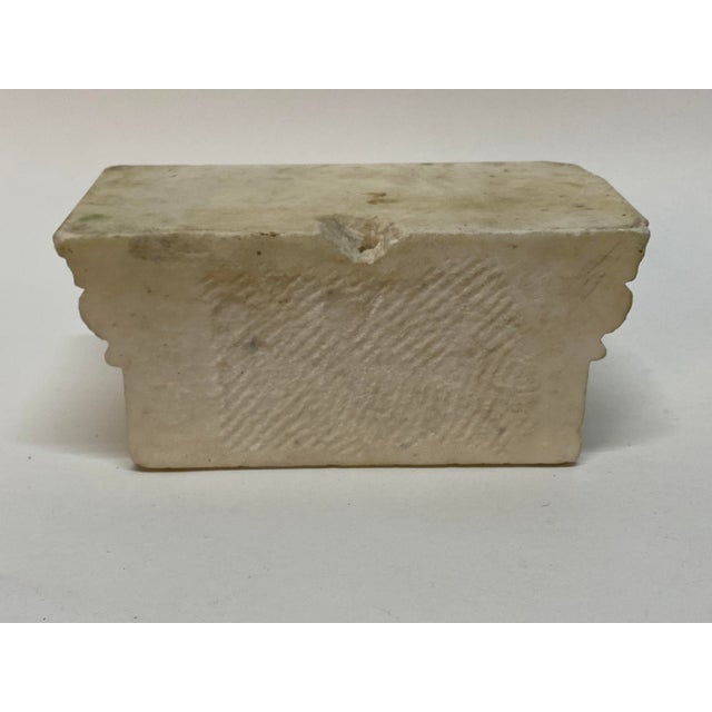 19th Century 19th Century Carved Carrara Marble Architectural Element Column Capital For Sale - Image 5 of 11