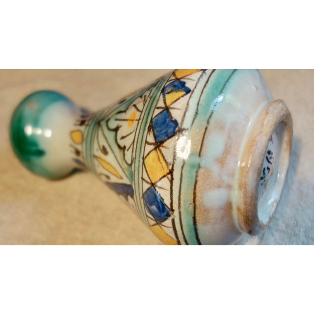 Islamic Antique Handpainted Morrocan Moorish Vase For Sale - Image 3 of 10