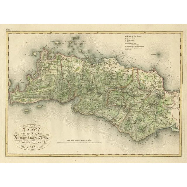 Antique Map of Bantam, Jakarta and Cirebon by Van den Bosch, 1818 For Sale - Image 6 of 6