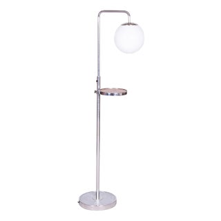 Bauhaus Floor Lamp in Chrome-Plated Steel by Hynek Gottwald, 1930s For Sale