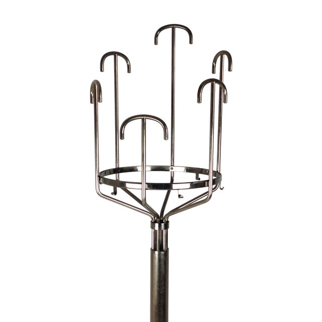 Floor Coat Hanger in Nickel-Plating and Brass by BBPR for Artemide, 1970s For Sale - Image 6 of 13