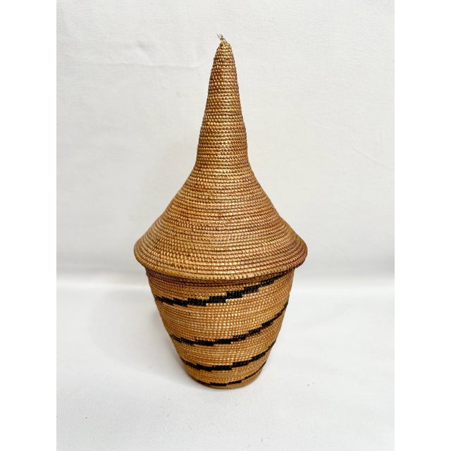 A beautiful set of Agaseki baskets made by the Tutsi people of Rwanda. Masters of weaving, this trio would take weeks to...