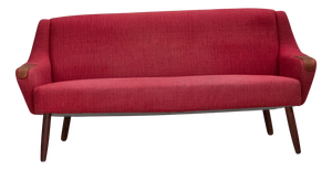 Danish 2-Seater Sofa in Furniture Fabric and Teak, 1970s