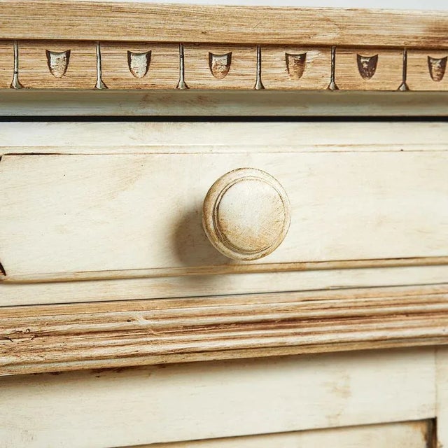 Wood Vintage White Credenza For Sale - Image 7 of 9