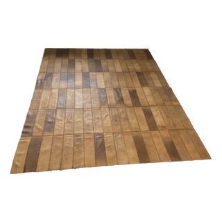 Brown Leather Rug from de Sede, 1970s For Sale