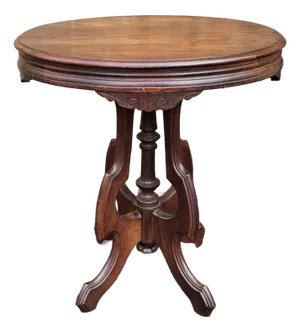Late 19th Century Victorian Rococo Style Carved Walnut Side Table