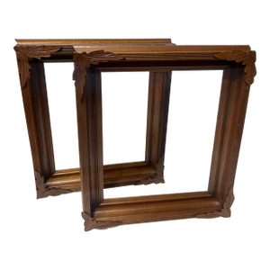 Pair of Antique Victorian Eastlake Wooden Picture Frames